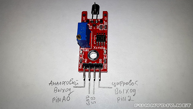 ����� ����������� ������ KY-036 � arduino